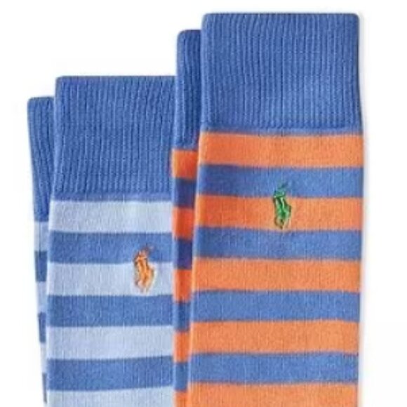 Polo Ralph Lauren Striped Slack Crew Socks 2-Pack - Picture 2 of 2
